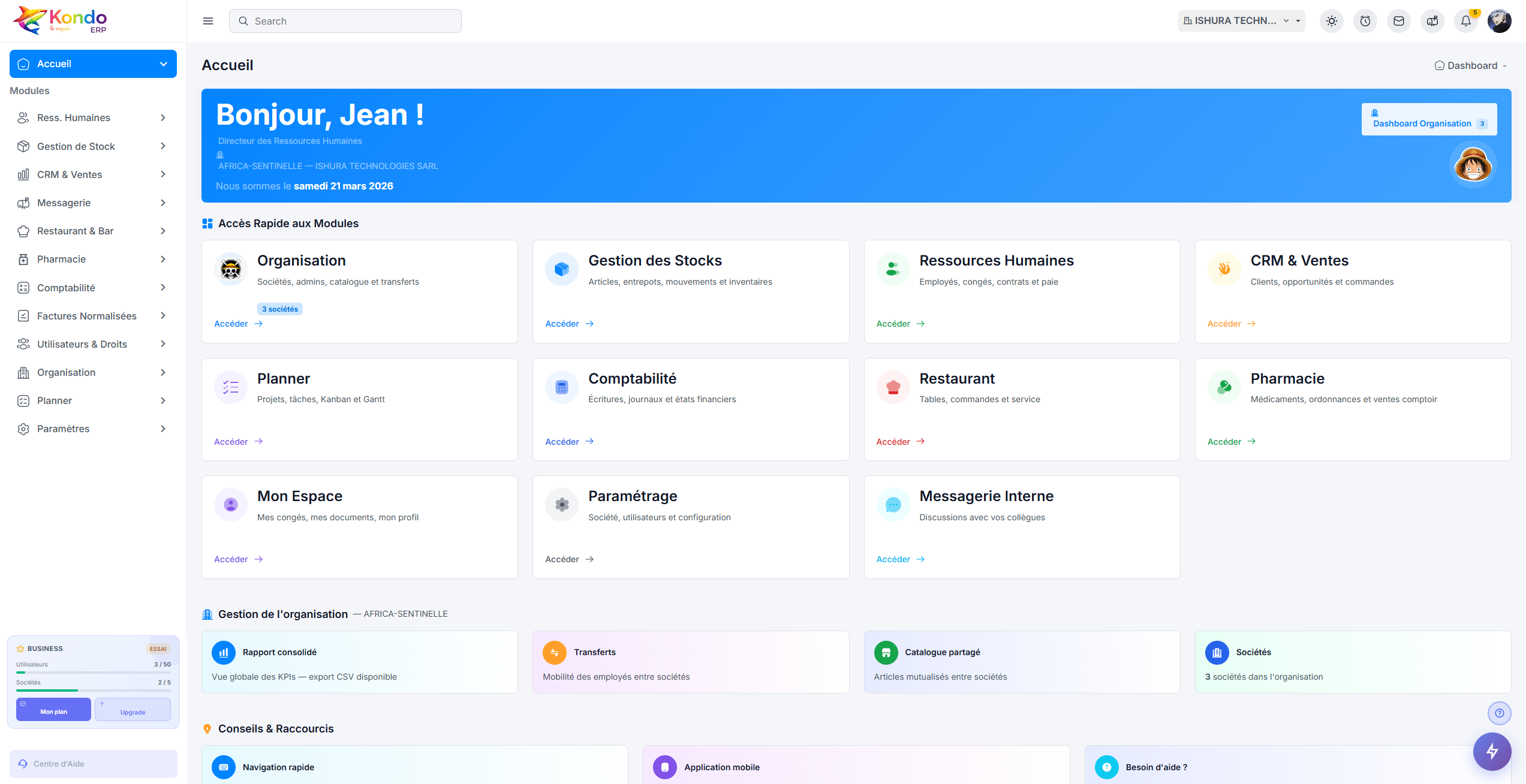 KONDO ERP Mode Clair